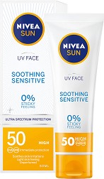 Nivea Sun UV Face Soothing Sensitive Sun Cream SPF 50 -          Sun - 
