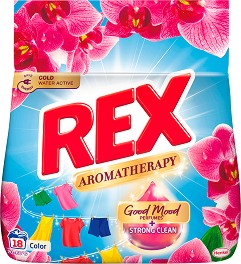 Прах за цветно пране с аромат на орхидея и сандалово дърво - Rex Aromatherapy Color - Разфасовки от 0.280 ÷ 2.520 kg - продукт