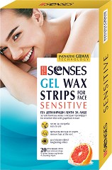 Nature of Agiva Senses Gel Wax Strips - Депилиращи гел ленти за лице с екстракт от грейпфрут и бамбук - продукт