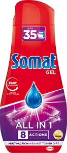 Гел за съдомиялна - Somat All in 1 Gel - Разфасовка от 0.630 l - препарат