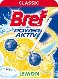 Тоалетно блокче Bref Power Aktiv - 1 ÷ 4 броя, с аромат на лимон - продукт