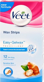 Veet Wax Strips with Easy-Gelwax Technology -           - 
