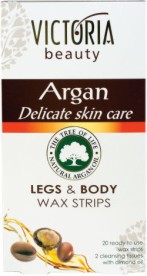 Victoria Beauty Argan Legs & Body Wax Strips - Депилиращи ленти за тяло с арганово масло от серията Argan - продукт
