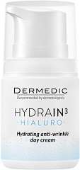 Dermedic Hydrain³ Hialuro Hydrating Anti-Wrinkle Day Cream - Хидратиращ дневен крем против бръчки с UV филтри - крем