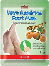 Purederm Ultra Repairing Foot Mask With Apricot - Възстановяваща маска за крака с екстракт от кайсия и масло от ший - маска