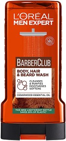 L'Oreal Men Expert Barber Club Shower Gel - Мъжки душ гел за тяло, коса и брада от серията Men Expert - душ гел