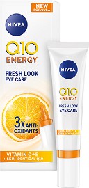 Nivea Q10 Energy Fresh Look Eye Care - Енергизиращ околоочен крем от серията "Q10 Energy" - крем