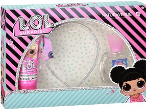 Подаръчен комплект за момиче L.O.L. - Парфюм, пяна за вана и диадема на тема L.O.L. Surprise - продукт