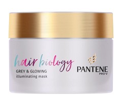 Pantene Hair Biology Grey & Glowing Mask - Маска за руса, сива и бяла коса - маска