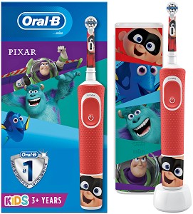 Oral-B Braun Vitality Kids D100 Pixar + Travel Case Gift Set -          - 