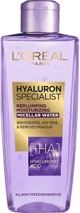L'Oreal Hyaluron Specialist Replumping Moisturizing Micellar Water - Мицеларна вода с хиалуронова киселина от серията "Hyaluron Specialist" - продукт