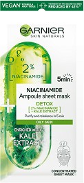 Garnier Detox Niacinamide Ampoule Sheet Mask -        - 