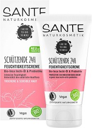 Sante Protective 24H Moisturizing Day Cream - Защитен и хидратиращ крем за лице с инка инчи и пробиотици - крем