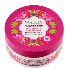Yardley Flowerazzi Body Butter - Хидратиращо масло за тяло с аромат на магнолия и розова орхидея - масло