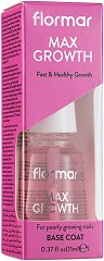 Flormar Max Growth Base Coat - База за бърз растеж на ноктите - продукт