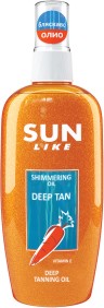 Sun Like Shimmering Oil Deep Tan - Олио за бърз тен с блестящи частици - олио