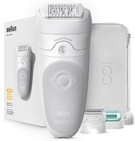 Braun Silk-epil 5 SensoSmart Wet & Dry Legepil MBSES5 - Епилатор за тяло с бръснеща глава от серията SensoSmart - продукт