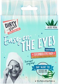 Dirty Works Easy On The Eyes Cucumber Eye Pads - Гел пачове за околоочния контур - опаковка за 10 x 2 броя - продукт