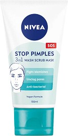Nivea Stop Pimples 3 in 1 Wash Scrub Mask -  ,      3  1 - 
