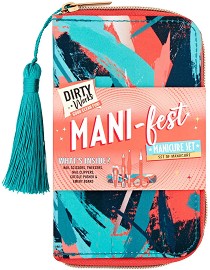 Dirty Works Mani-Fest - Подаръчен комплект с инструменти за маникюр в стилен несесер - продукт