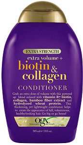OGX Extra Strenght Biotin & Collagen Conditioner - Балсам за обем с биотин и колаген - балсам