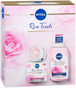 Подаръчен комплект Nivea Rose Touch - Гел крем за лице и мицеларна вода от серията Rose Touch - продукт