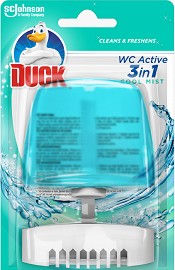 Тоалетно блокче Duck WC Active 3 in 1 - 1 брой, със свеж аромат - продукт