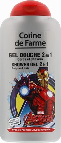 Corine de Farme Avengers Shower Gel 2 in 1 - Детски хипоалергенен душ гел за коса и тяло от серията "Отмъстителите" - душ гел