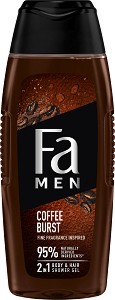 Fa Men Coffee Burst 2 in 1 Body & Hair Shower Gel - Душ гел за мъже за коса и тяло - душ гел