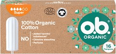 o.b. 100% Organic Super Tampons - 16       - 
