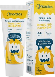 Nordics Kids Toothpaste Orange and Clementine - Детска паста за зъби с аромат на портокал и клементина - паста за зъби