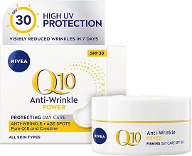 Nivea Q10 Power Anti-Wrinkle Protecting Day Care SPF 30 - Крем против бръчки и възрастови петна от серията Q10 Power - крем