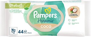 Pampers Harmonie Coco Baby Wipes - 44        -  