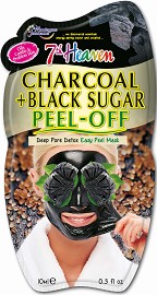 7th Heaven Charcoal & Black Sugar Peel-Off Face Mask -          - 