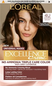 L'Oreal Excellence Creme Universal Nudes - Безамонячна боя за коса - боя