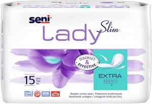 Seni Lady Slim Extra - Урологични дамски превръзки - 15 броя - дамски превръзки