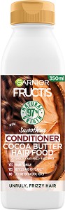 Garnier Fructis Hair Food Cocoa Butter Conditioner - Изглаждащ балсам за непокорна коса с какао от серията Hair Food - балсам
