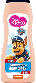 Teo Kiddo Paw Patrol 2 in 1 Shampoo & Shower Gel - Детски шампоан и душ гел в едно за момчета "Пес Патрул" - шампоан