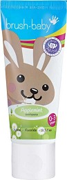 Brush Baby Applemint Fluoride Toothpaste - Детска паста за зъби с флуорид, 0-3 г - паста за зъби