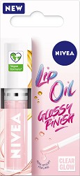 Nivea Clear Glow Lip Oil - Гланц за устни с подхранващи масла - гланц