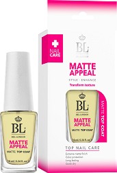 BEL London Matte Appeal - Топ лак за нокти с матов ефект от серията Nail Care - лак