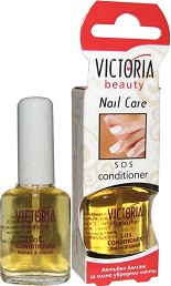 Victoria Beauty Nail Care SOS Conditioner - Заздравител за увредени нокти с калций и пантенол - продукт
