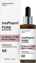 InoPharm Pure Elements 3% Elastin + 1% Bio Marine Collagen Lifting Serum -      3%   1%    - 