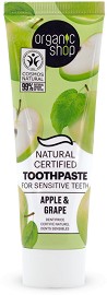 Organic Shop Natural Toothpaste For Sensitive Teeth Apple & Grape -          -   