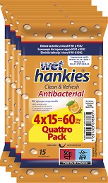    Wet Hankies - 4 x 15 ,     -  