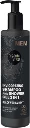 Organic Shop Blackwood & Mint Shampoo & Shower Gel 2 in 1 - 